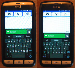 Seniorensmartphone Doro Liberto 820 Tastaturen Vergleich